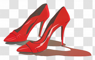 High Heel - Red High Heels With Modern Design Transparent PNG