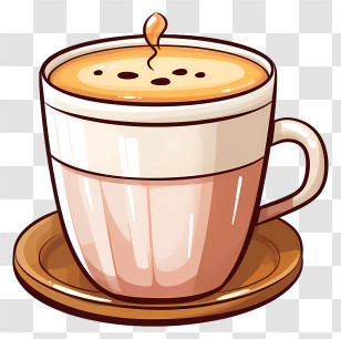 Coffee Cup - Steaming Coffee Cup With Saucer Transparent PNG
