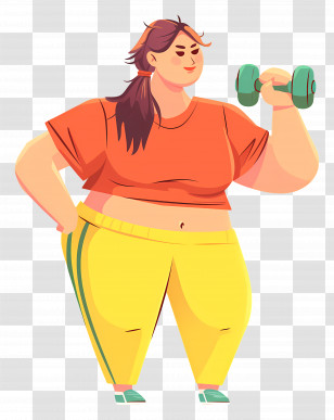 Woman Weight Loss - Fitness Woman Lifting Dumbbell Transparent PNG
