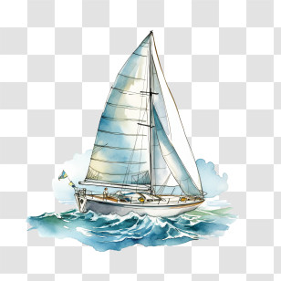 Sailboat
 - Sailing Boat On The Ocean Waves Transparent PNG