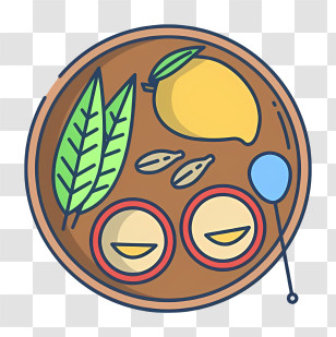 Fruit Bowl - Food Plate With Lemon And Spices Transparent PNG