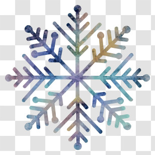 Snowflake - Colorful Snowflake Design For Holiday Transparent PNG