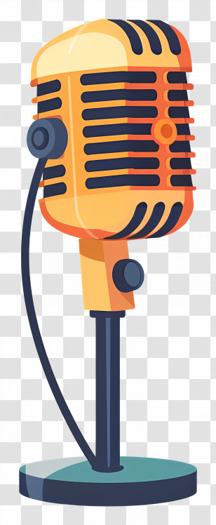 Microphone - Vintage Microphone Illustration Transparent PNG