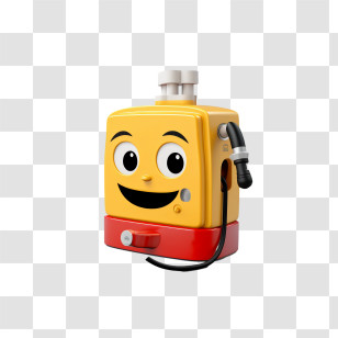 Fuel Pump - Smiling Cartoon Gas Pump Transparent PNG