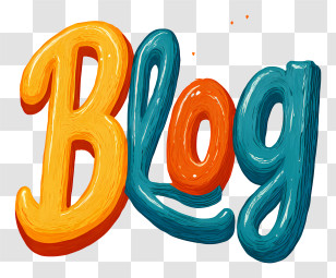 Word Blog - Colorful Blog Text In Creative Design Transparent PNG