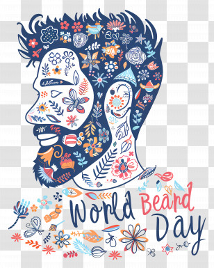 World Beard Day - World Beard Day Illustration Transparent PNG
