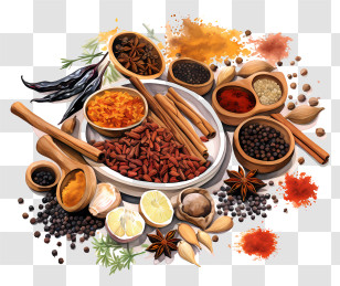 Spices - Assorted Spices And Herbs For Cooking Transparent PNG