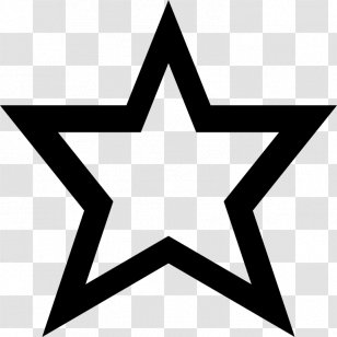 Shape Five-pointed Star Polygons In Art And Culture Symbol Clip - Monochrome Transparent PNG