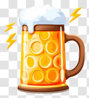 Oktoberfest Beer Stein - Frothy Beer Mug Illustration Transparent PNG