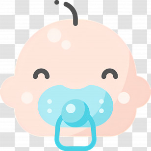 Baby Boy - Smiling Baby With Blue Pacifier Transparent PNG