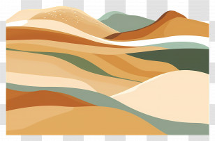 Sand Dunes - Abstract Desert Landscape Transparent PNG
