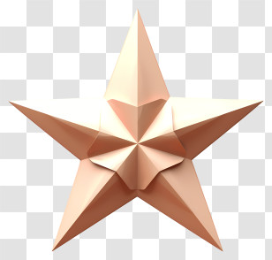 Metal Star - Shiny Gold Star Decoration Transparent PNG
