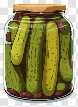 Sketch Pickles - Jar Of Pickles In Brine Transparent PNG