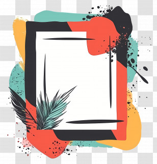 Modern Frame - Colorful Abstract Frame For Modern Art Transparent PNG
