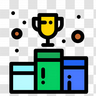 Trophy Podium - Trophy On Podium Icon Transparent PNG