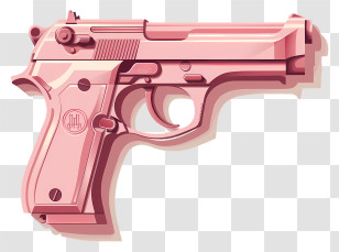 Pink Gun - Pink Handgun In Stylish Design Transparent PNG
