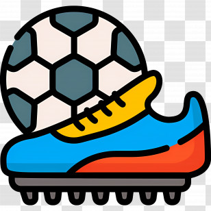 Football Boots - Colorful Soccer Shoe And Ball Illustration Transparent PNG