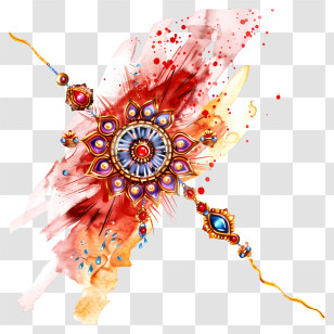 Rakhi - Colorful Rakhi Bracelet For Raksha Bandhan Transparent PNG