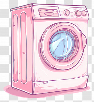 Washing Machine - Pink Washing Machine Illustration Transparent PNG