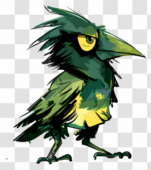 Cartoon Crow - Cartoon Bird Transparent PNG