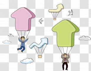 Cartoon Designer - Pink - Parachute Crew Transparent PNG