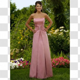 Wedding Dress Bridesmaid Satin Evening Gown Transparent PNG