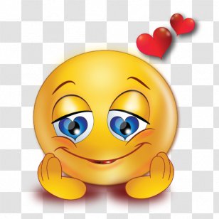 Smiley Hearts Emoji - Emoticon Transparent PNG