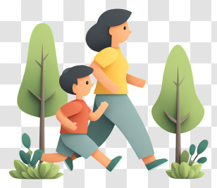 Running In Park - People Walking Outdoors Transparent PNG