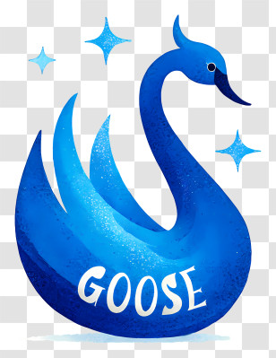 Goose - Blue Swan Labeled 'GOOSE' Transparent PNG