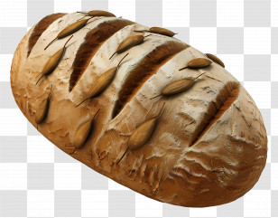 Rye Bread - Illustration Of A Loaf Of Bread Transparent PNG