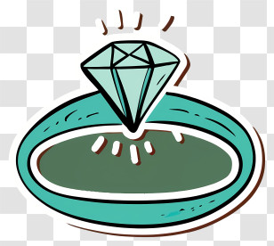 Wedding Ring - Diamond Ring Illustration Transparent PNG