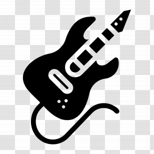 Electric Guitar - Electric Guitar Silhouette Transparent PNG