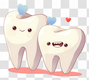 Cute Teeth - Cute Cartoon Teeth Characters Transparent PNG