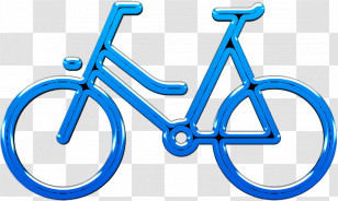 Ride Icon Bicycle Icon Linear Detailed Travel Elements Icon Transparent PNG