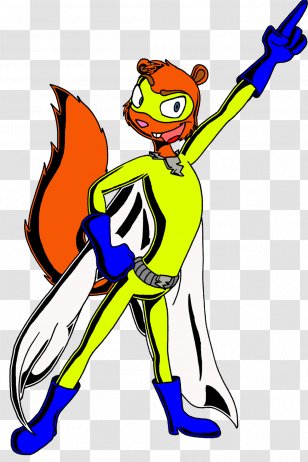 Superhero Cartoon Line Clip Art - Artwork Transparent PNG