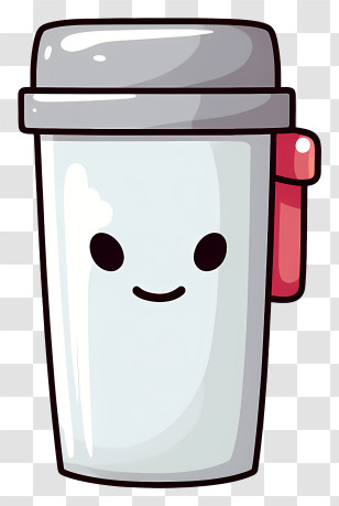 Plastic Cup - Smiling Cartoon Cup Transparent PNG