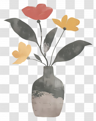 Flower Vase - Vibrant Flower Bouquet In A Vase Transparent PNG