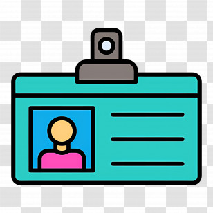 Visiting Card - Illustrated ID Badge With Clip Transparent PNG