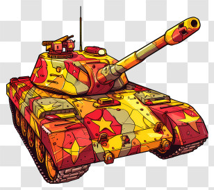 Cartoon Tank - Colorful Cartoon-Style Tank Illustration Transparent PNG