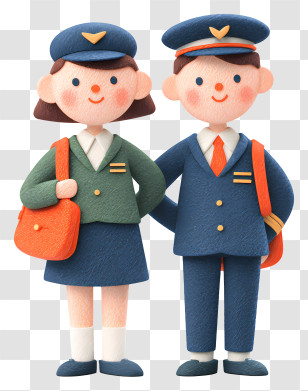 Students In Uniform - Cartoon Characters In Uniform Transparent PNG