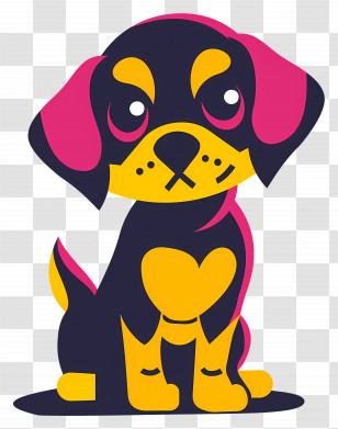 Cartoon Dog - Cartoon Dog Illustration In Vibrant Colors Transparent PNG