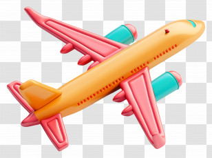 Airplane Icon - Colorful Cartoon Airplane Illustration Transparent PNG