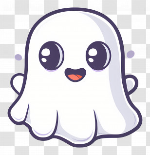 Cartoon Ghost - Cute Ghost Cartoon Illustration For Halloween Transparent PNG