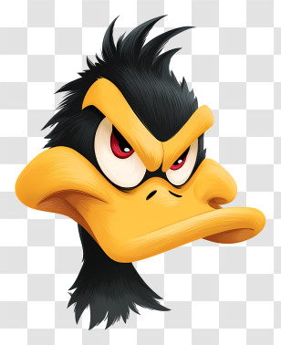 Daffy Duck - Angry Duck Cartoon Character Transparent PNG