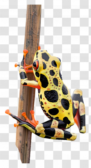 Frog - Colorful Tree Frog Climbing Transparent PNG