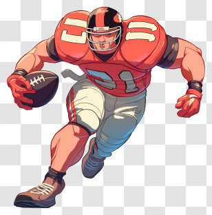 American Football Player - Football Player In Action Transparent PNG