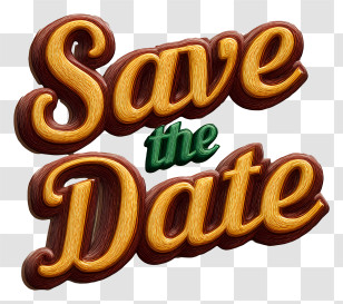 Save The Date Text - Save The Date Text Illustration Transparent PNG