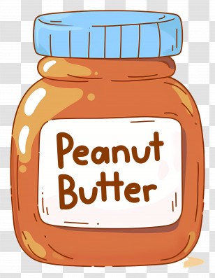 Peanut Butter - Cute Cartoon Peanut Butter Jar Illustration Transparent PNG