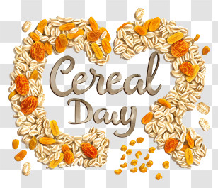 Cereal Day - Cereal Day With Oats And Dried Fruits Transparent PNG