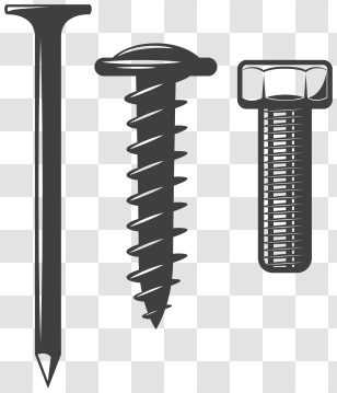 Nails - Nail, Screw, And Bolt Illustration Transparent PNG